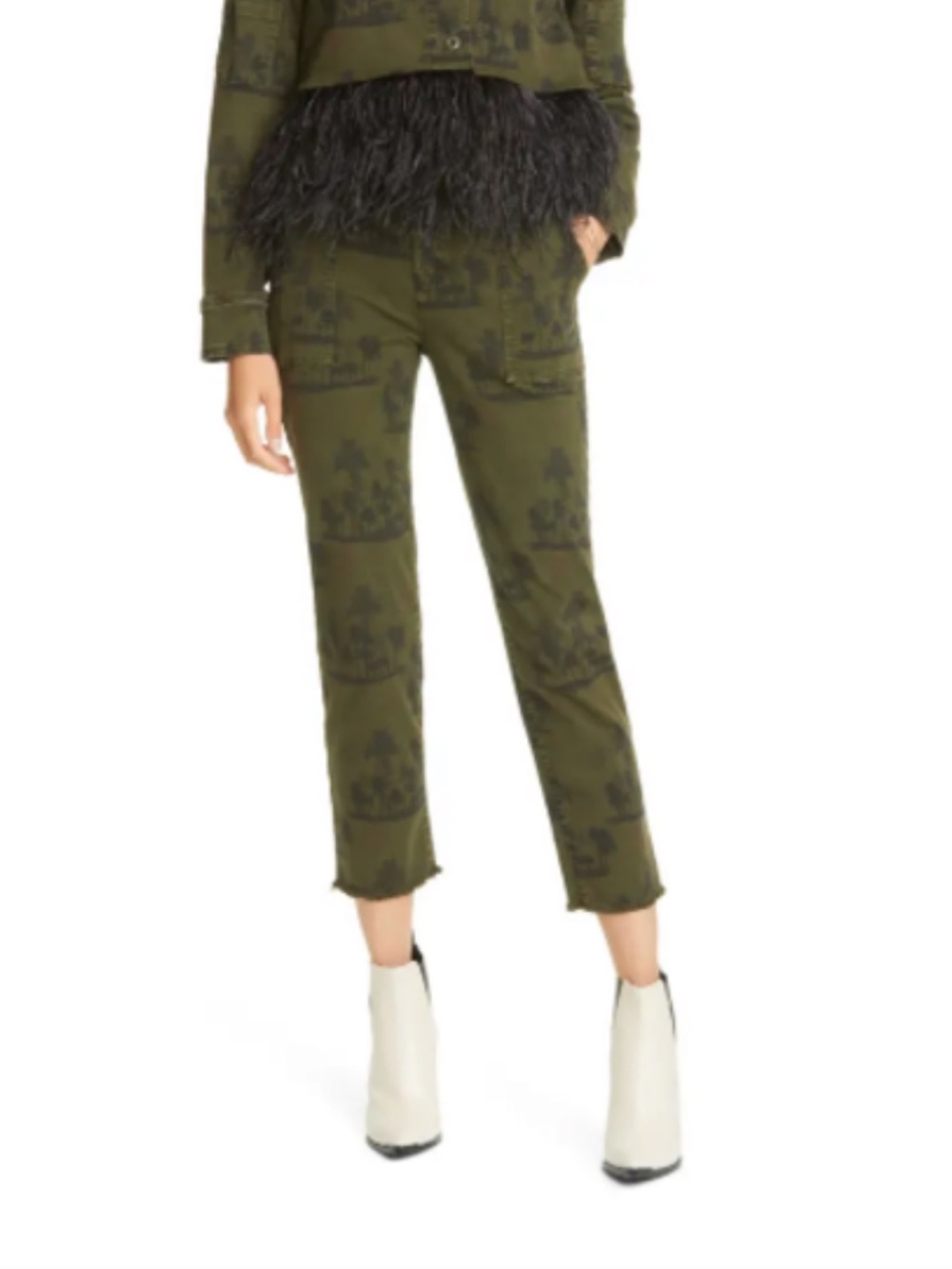 Le Superbe Coastal Palm Pant/ Overdye Coastal Palm Cropped 6 Brown Utility Beach